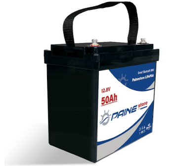 12,8 V 50 Ah LiFePO4 Smart BMS Lithium-Batterie  Painestore