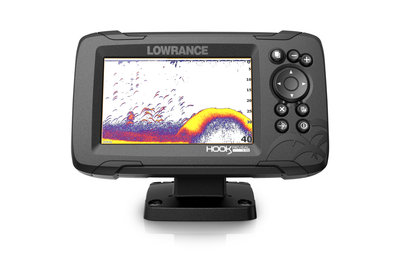 LOWRANCE Hook-4 Fishfinder/Chartplotter with CHIRP, DownScan Transducer,  Nautic Insight™ Pro Cartography