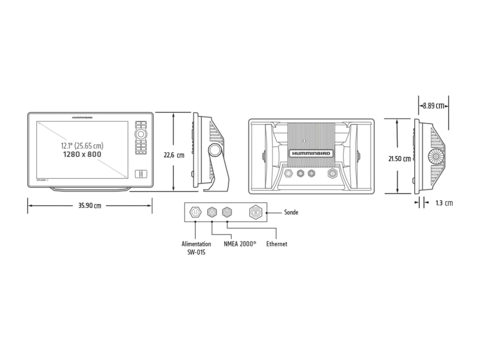 HUMMINBIRD XPLORE 12 CHIRP CMSI+ GPS Painestore