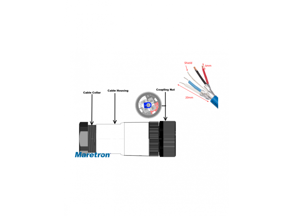 Maretron Micro Straight Female Connector Mid Size Painestore