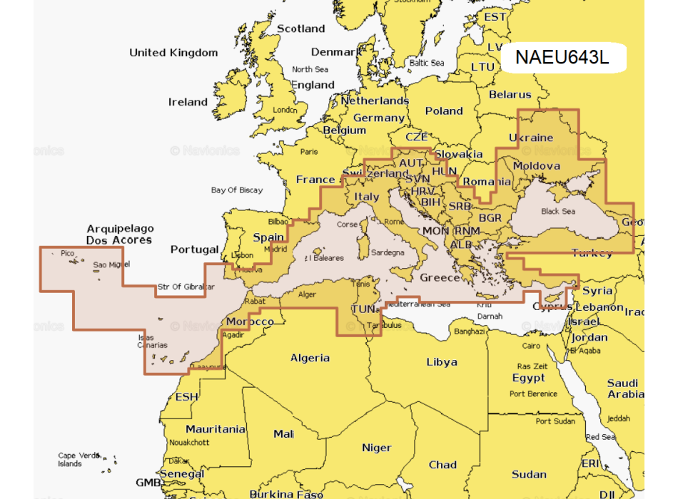 Navionics + LARGE Micro-SD / SD card Painestore