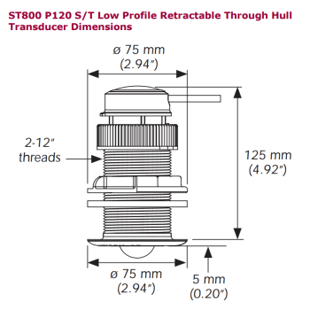 Raymarine speed transducer ST40 / 60 / i50 series Painestore