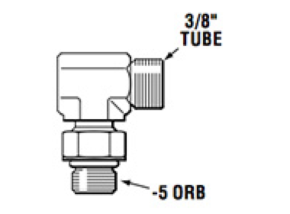 Seastar Fitting Kit ORB-5, 90 DEG For Garmin Pilot Painestore