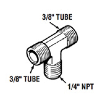 Seastar TEE fitting 3/8 ENDS 1/4 NPT M BR  Painestore
