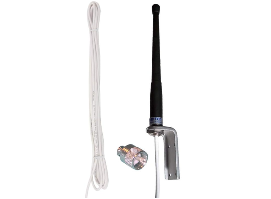 Rubber Racing/25 Antenne VHF 156-162 MHz 25 cm schwarzer Gummistrahler - Aluminiumhalterung Painestore