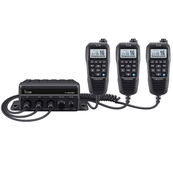 Radio VHF náutica Icom IC-M510BB de 25 W con caja negra Painestore