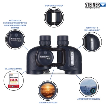 Jumelles Steiner Navigator Autobright 7X50c avec boussole  Painestore